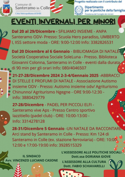 EVENTI INVERNALI PER MINORI