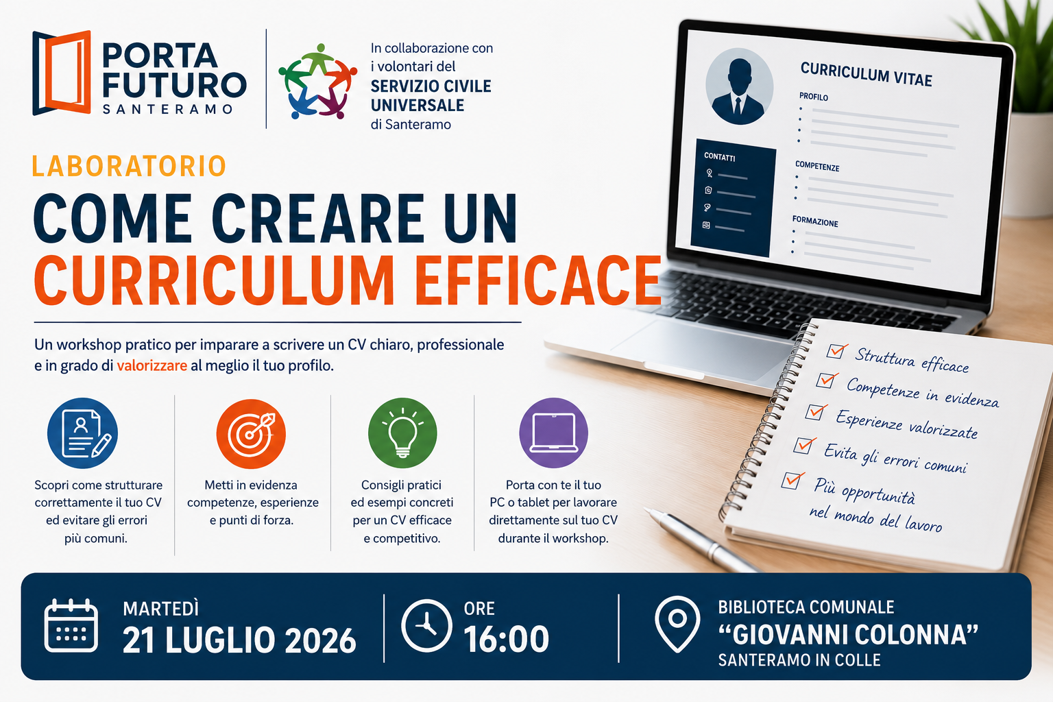Laboratorio Come Creare un Curriculum Efficace