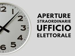 aperture straordianarie uff. elettorale