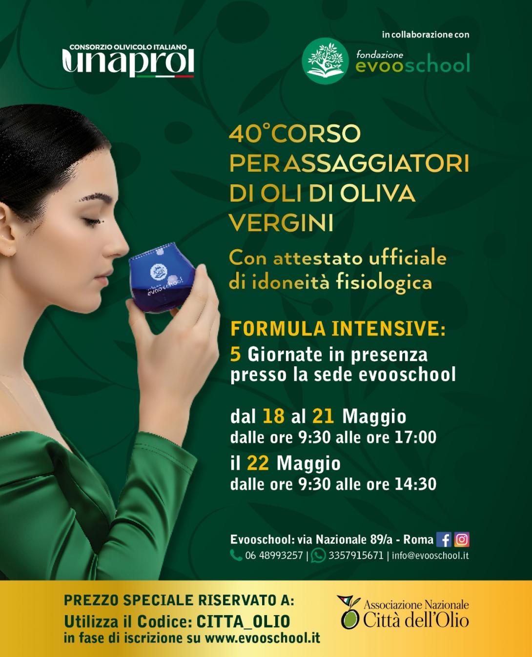 40 corso per assaggiatori di oli di oliva vergini